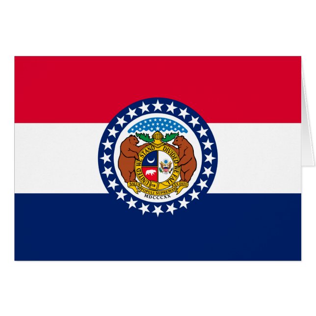 Cartão Estado do Missouri Flag Design (Frente Horizontal)