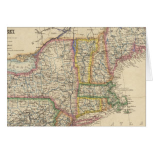 Cartão Estados de Maine, New Hampshire, Vermont