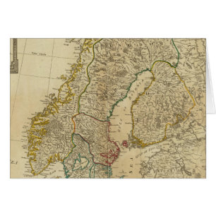 Cartão Estados Nortes Escandinávia