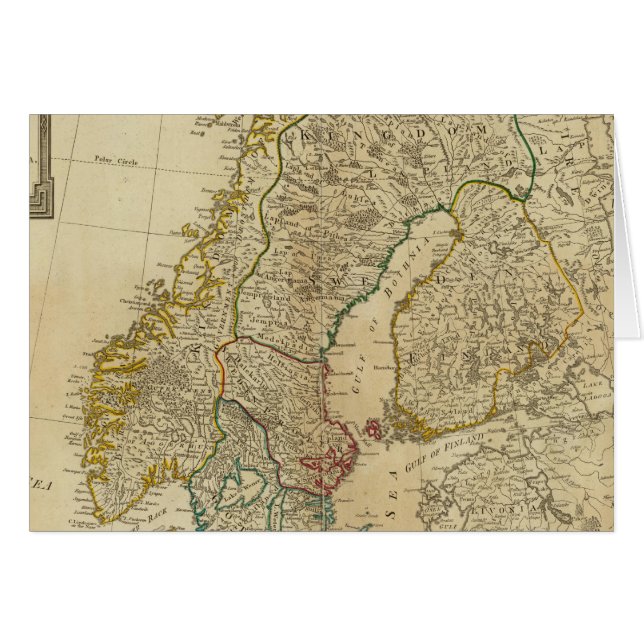 Cartão Estados Nortes Escandinávia (Frente Horizontal)