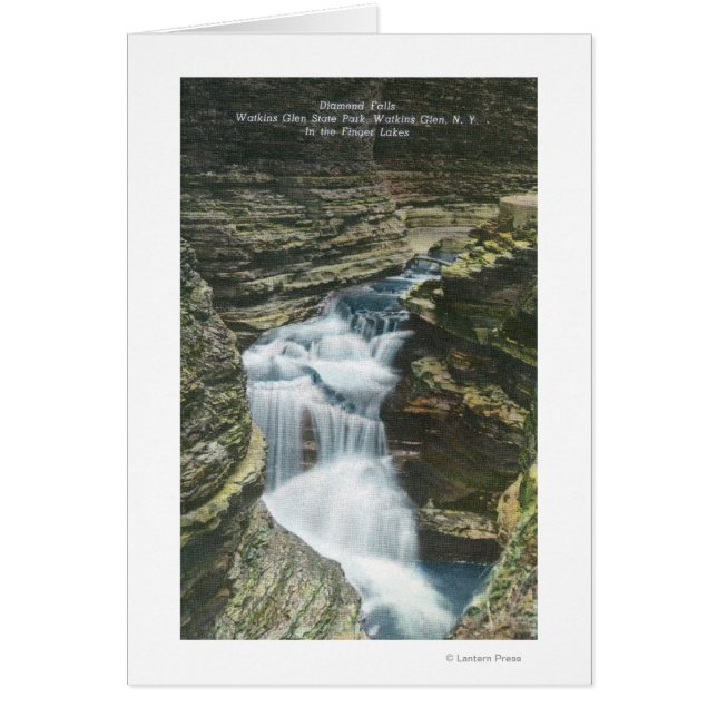Cartão Estadual Park View of Diamond Falls (Frente)