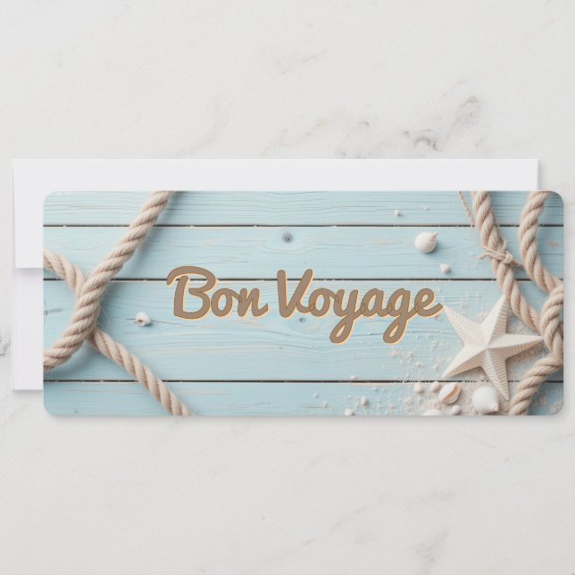 Cartão Estaleiro de Corda de Madeira Azul Náutico (Frente)