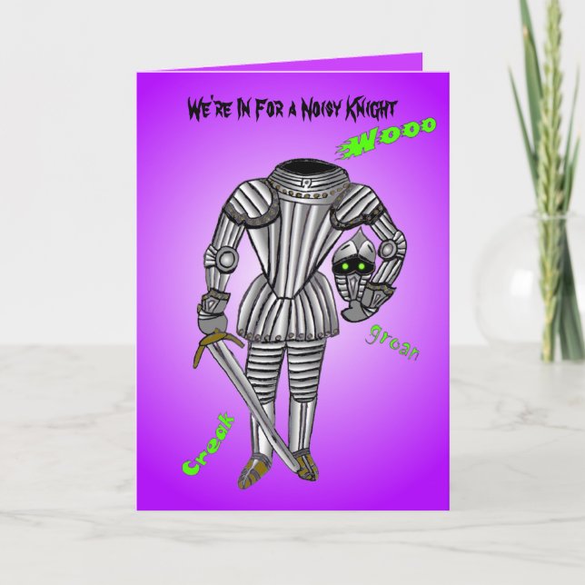 Cartão Estamos em um cavaleiro barulhento (Frente)
