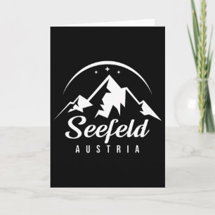 Cartão Estância de esqui Seefeld Áustria Esqui Snowboard