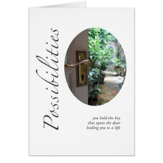 Cartão Estar aberto das possibilidades