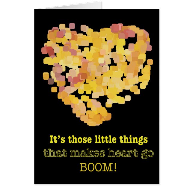 Cartão Estar apaixonado por aspas: São essas pequenas coi (Frente)