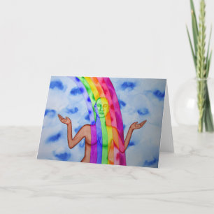 Cartão Estar na luz cura do deus