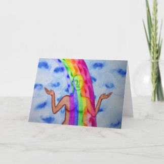 Cartão Estar na luz cura do deus