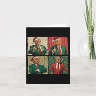 Cartão Estarei Em Casa No Natal Engraçado Trump Xmas Papa