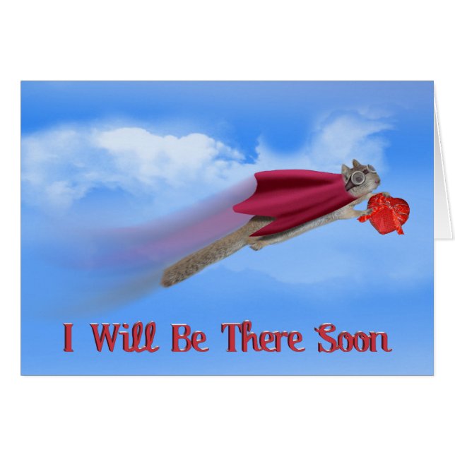 Cartão Estarei lá em breve! (Frente Horizontal)