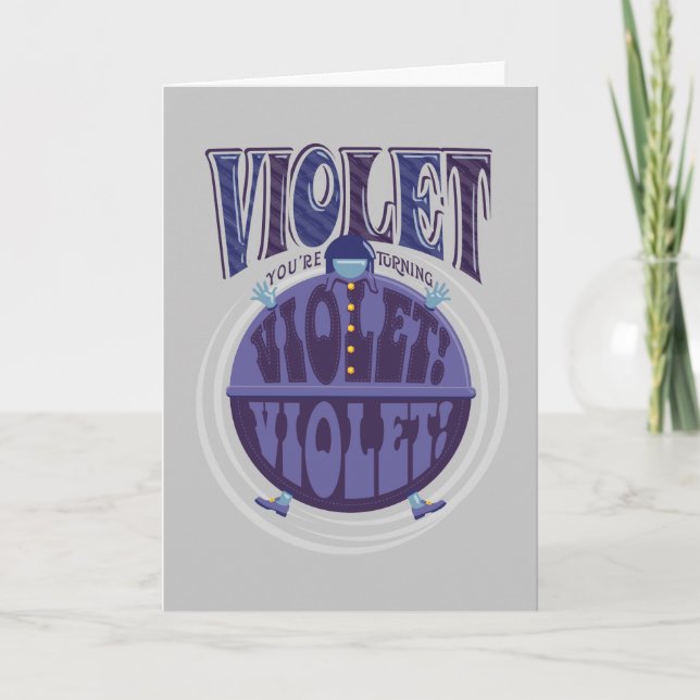 Cartão Estás a tornar-te violeta, Violet! (Frente)