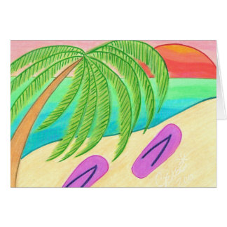 Cartão Estas Chinelos são feitas para o VAZIO de caminhad