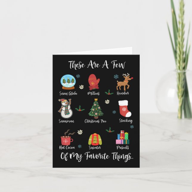 Cartão Estas São Algumas das Coisas Favoritas  (Frente)