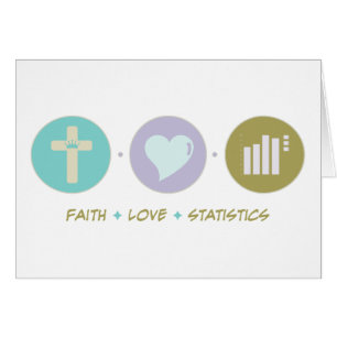 Cartão Estatísticas do amor da fé