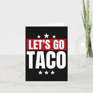 Cartão Estatísticas Engraçadas Taco Vamos Go Taco