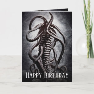 Cartão Estátua assustadora de uma Entidade Alienígena Ant