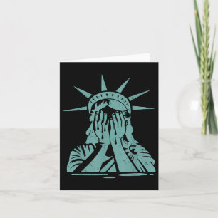 Cartão Estátua Chorando Do Protesto Pela Liberdade