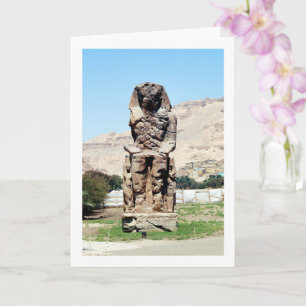 Cartão Estátua Colossi de Mênon, Luxor, Egito