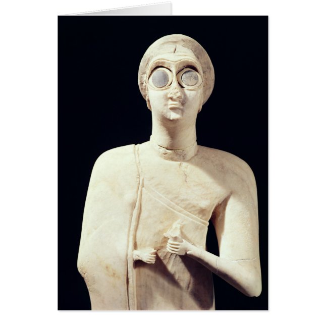Cartão Estátua da Deusa Excelente, de Diga Asmar (Frente)