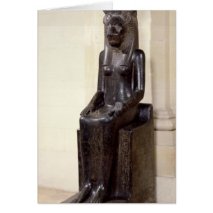 Cartão Estátua da deusa leã Sekhmet