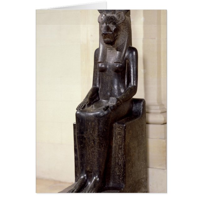 Cartão Estátua da deusa leã Sekhmet (Frente)