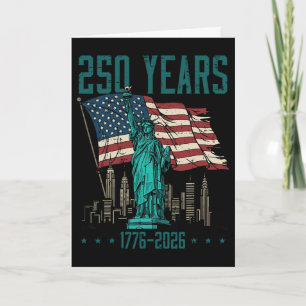 Cartão Estátua da Liberdade 250 Anos 250º Aniversário Mul