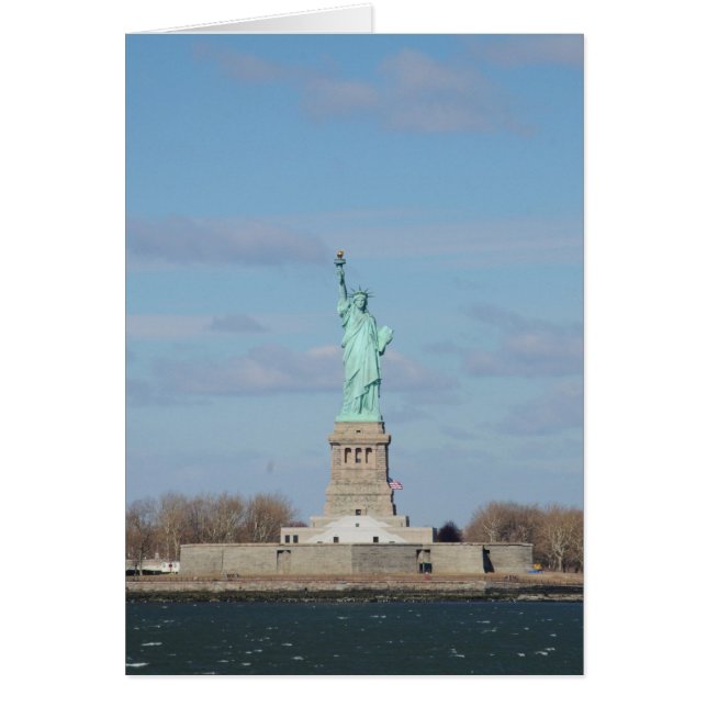 Cartão Estátua da Liberdade Ilha Ellis (Frente)