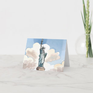 Cartão Estátua da Liberdade   Marca de Água Terrestre