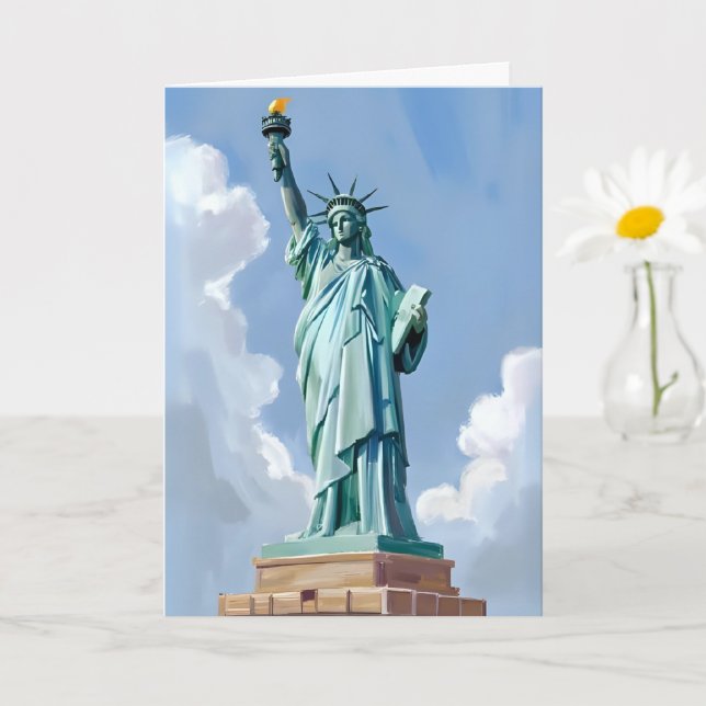 Cartão Estátua da Liberdade Nova York (Planta pequena)