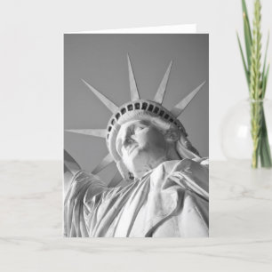 Cartão Estátua da Liberdade Preto Branco