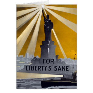Cartão Estátua da Liberdade Tocha & Marinha dos EUA Segun