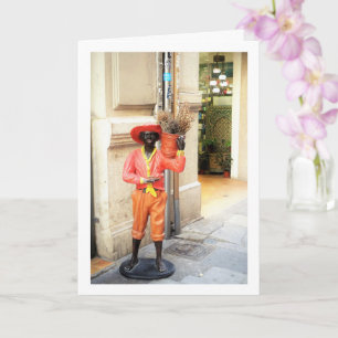 Cartão Estátua da Rua Espanhola, Cidade de Valência, Espa