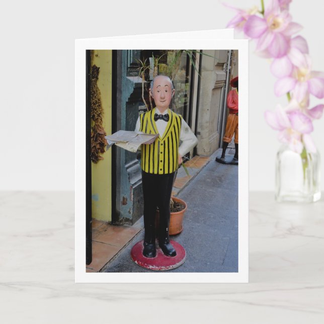 Cartão Estátua da Rua Espanhola, Cidade de Valência, Espa (Orquídea)