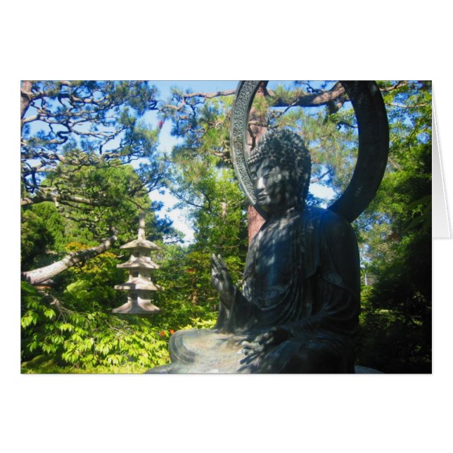 Cartão estátua de buda (Frente Horizontal)