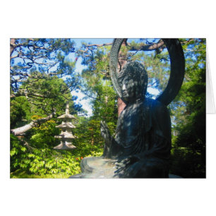 Cartão estátua de buddha