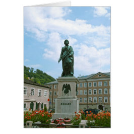 Cartão Estátua de Mozart em Salzburgo