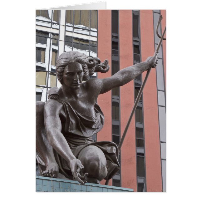 Cartão Estátua de Portlandia, Portland, Oregon (Frente)