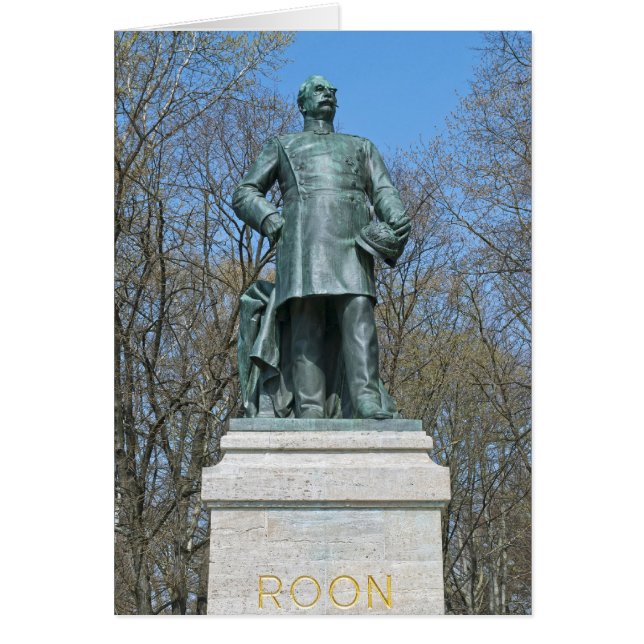 Cartão Estátua de Roon em Berlim (Frente)
