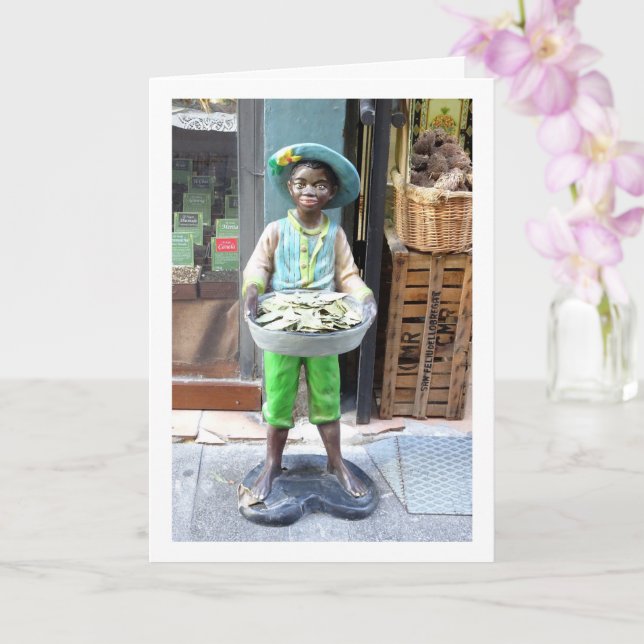 Cartão Estátua de Rua Espanhola, Cidade de Valência, Espa (Orquídea)