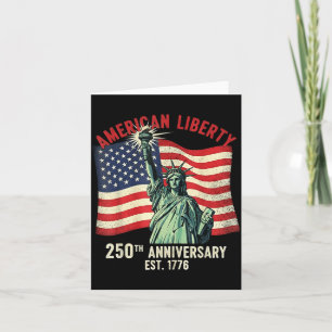 Cartão Estátua do 250º aniversário da liberdade americana