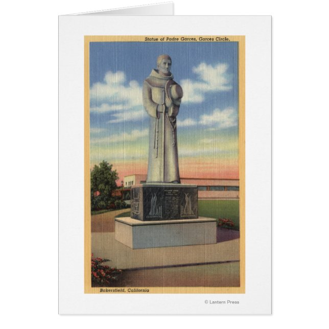 Cartão Estátua do Padre no Círculo de Garces (Frente)