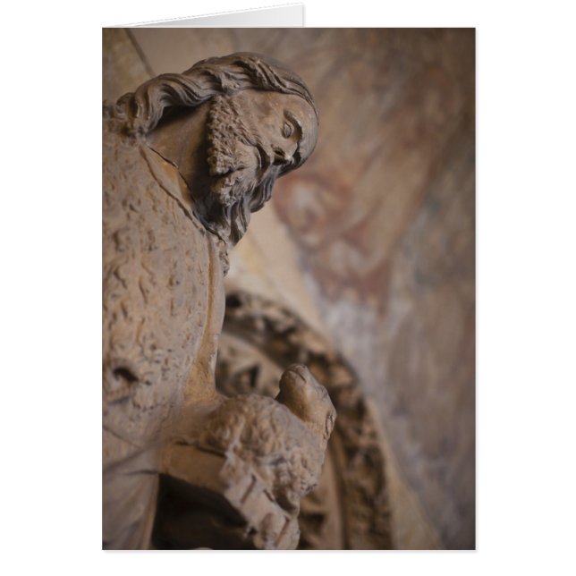 Cartão Estátua do Santo João Batista (Frente)