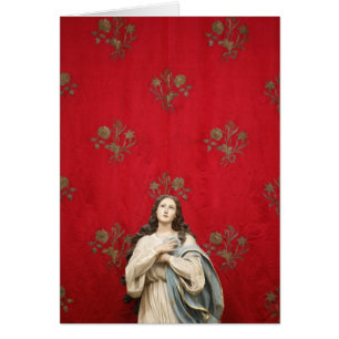 Cartão Estátua em uma igreja de Spaccanapoli, Nápoles do