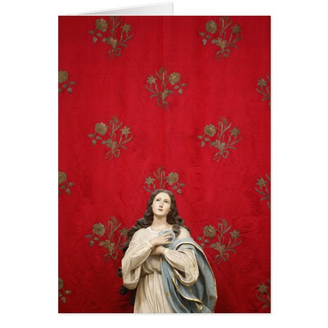 Cartão Estátua em uma igreja de Spaccanapoli, Nápoles do (Frente)