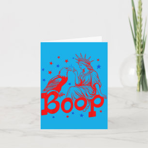 Cartão Estatua engraçada da águia da liberdade Boop patri