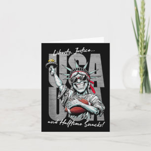 Cartão Estátua Engraçada Da Liberdade Futebol Americano P