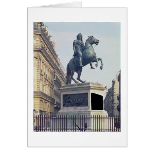 Cartão Estátua equestre do Rei Luís XIV (1816-22) (bro