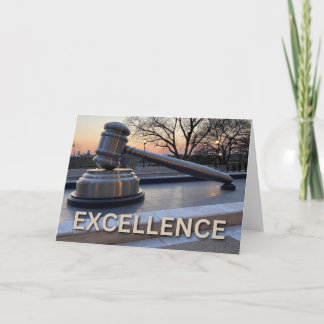 Cartão Estátua Gavel - Excelência