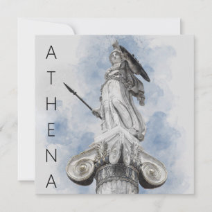 Cartão Estátua grega clássica Athena
