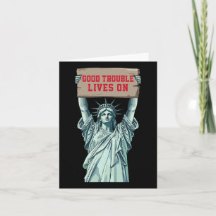 Cartão Estátua Humor Da Liberdade Política